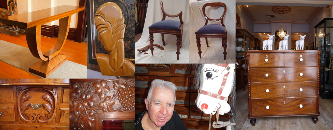 Eureka Antiques and Art Gallery furniture restoration